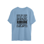 Women's Friendship Quote Printed Oversized T-Shirt