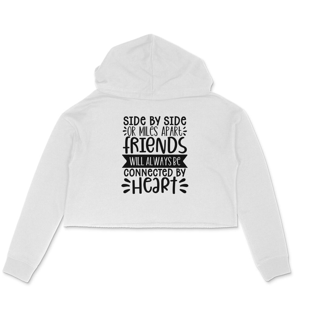 Women's Friendship Quote Printed Crop Hoodies