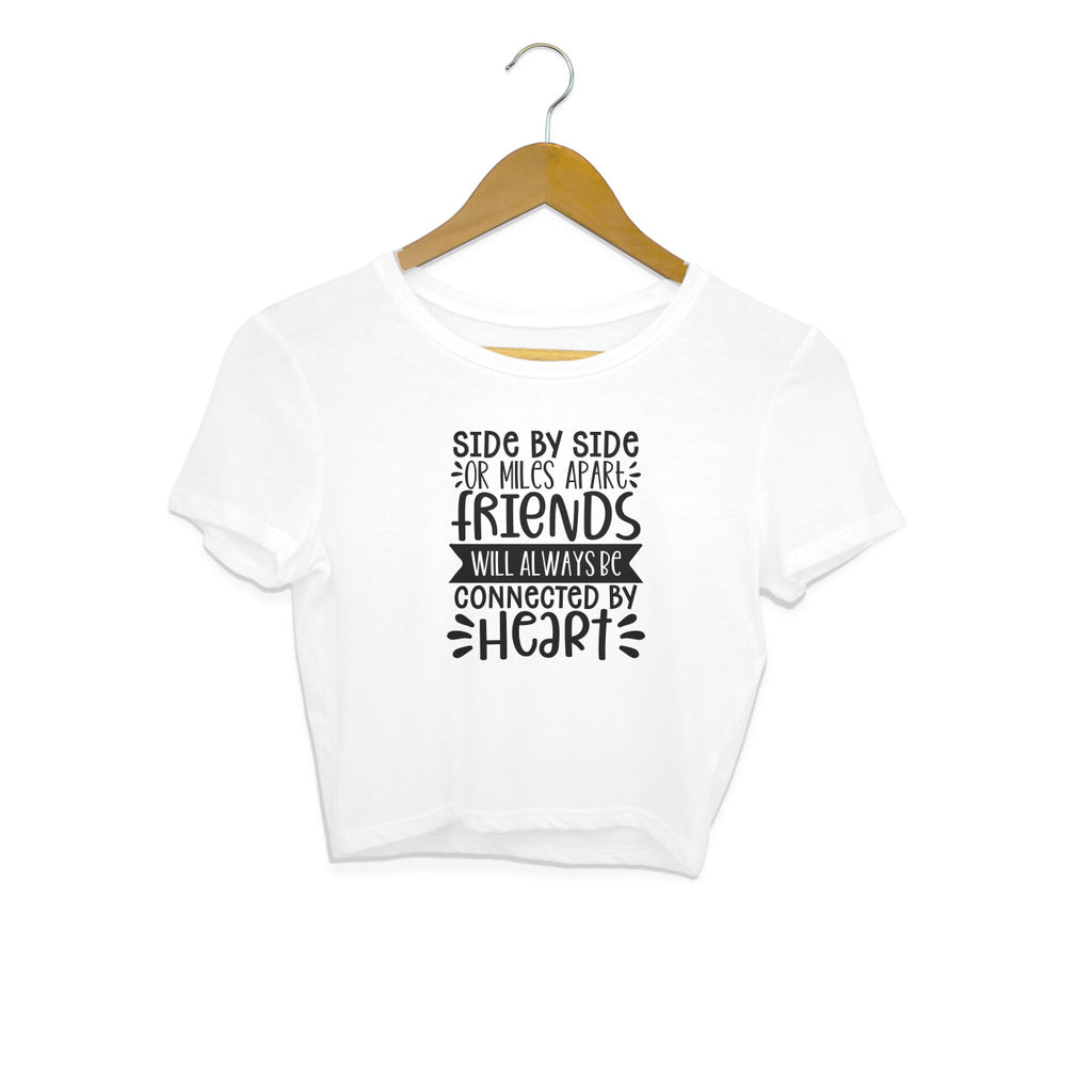 Women's Friendship Quote Printed Crop Tops