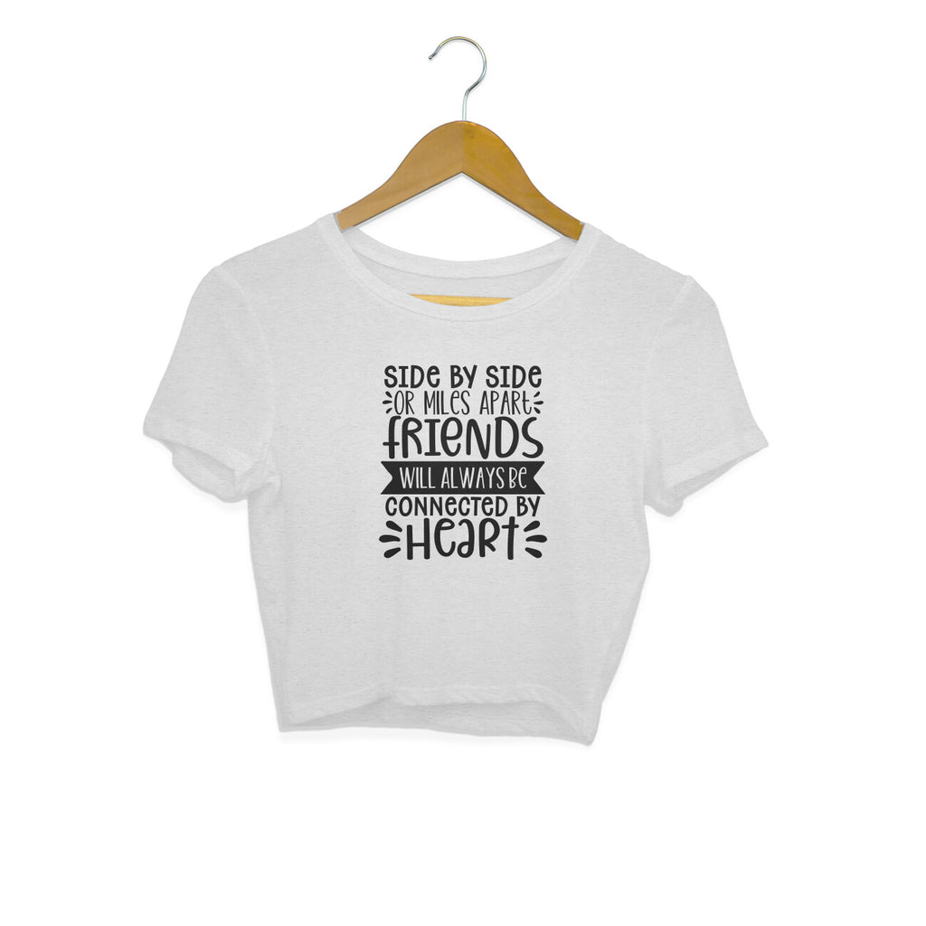 Women's Friendship Quote Printed Crop Tops