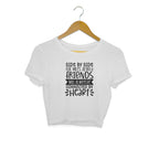 Women's Friendship Quote Printed Crop Tops