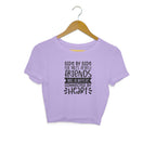 Women's Friendship Quote Printed Crop Tops