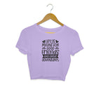 Women's Life Is Meant For Good Friends And Great Adventures Quote Printed Crop Tops