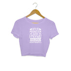 Women's Life Is Meant For Good Friends And Great Adventures Quote Printed Crop Tops