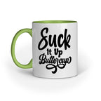 Suck it Up Quote Printed Mugs from Creativeya
