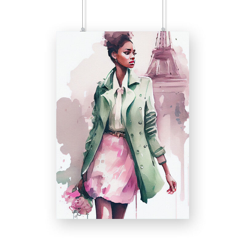 Woman in Paris Graphics Printed Posters from Creativeya