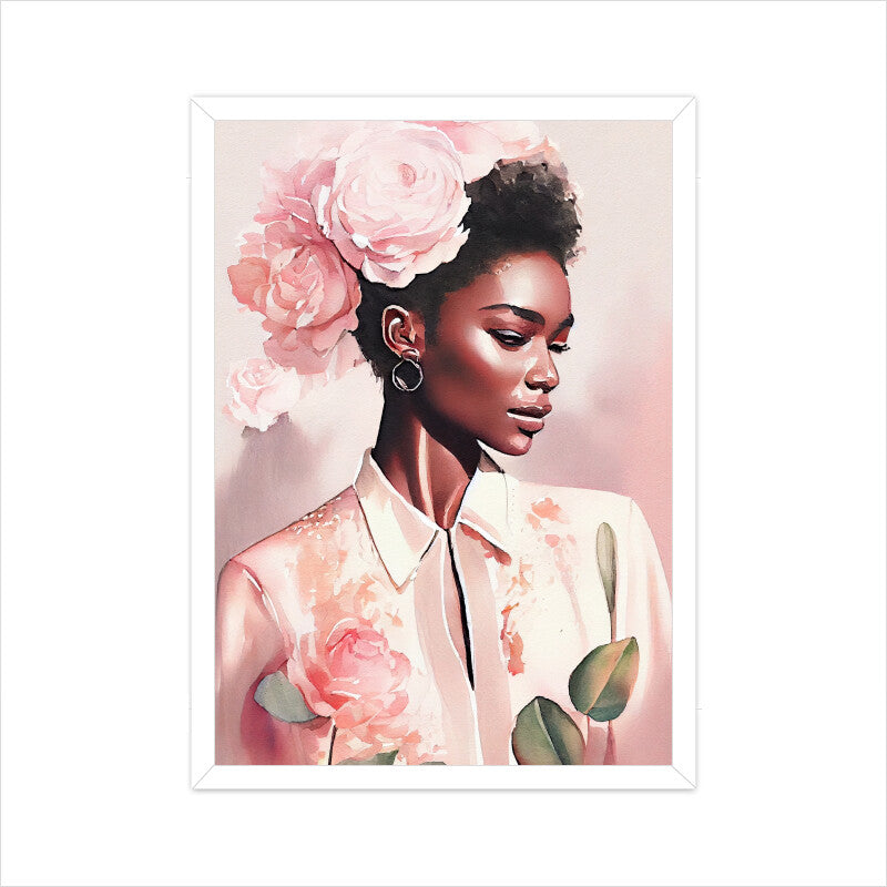 Woman Peonies Graphics Printed Posters from Creativeya