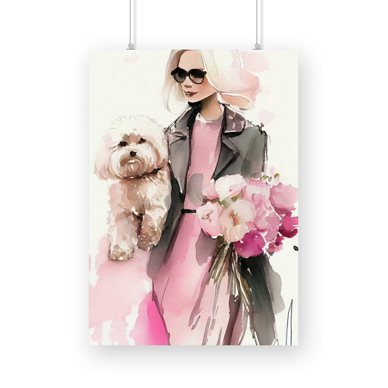 Blonde Lady Maltipoo Graphics Printed Posters from Creativeya Main image