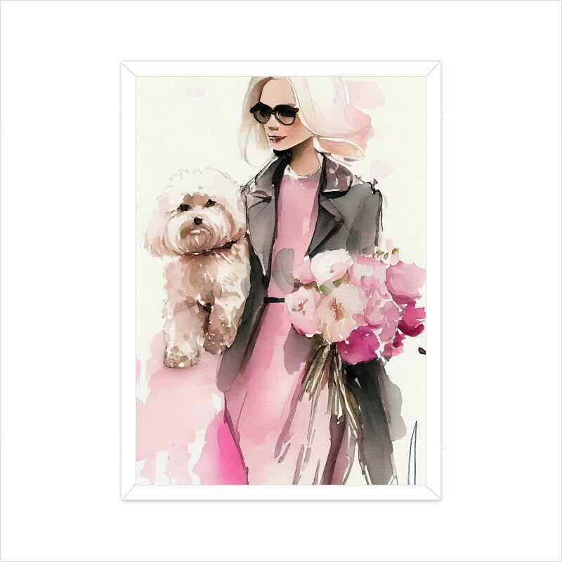 Blonde Lady Maltipoo Graphics Printed Posters from Creativeya
