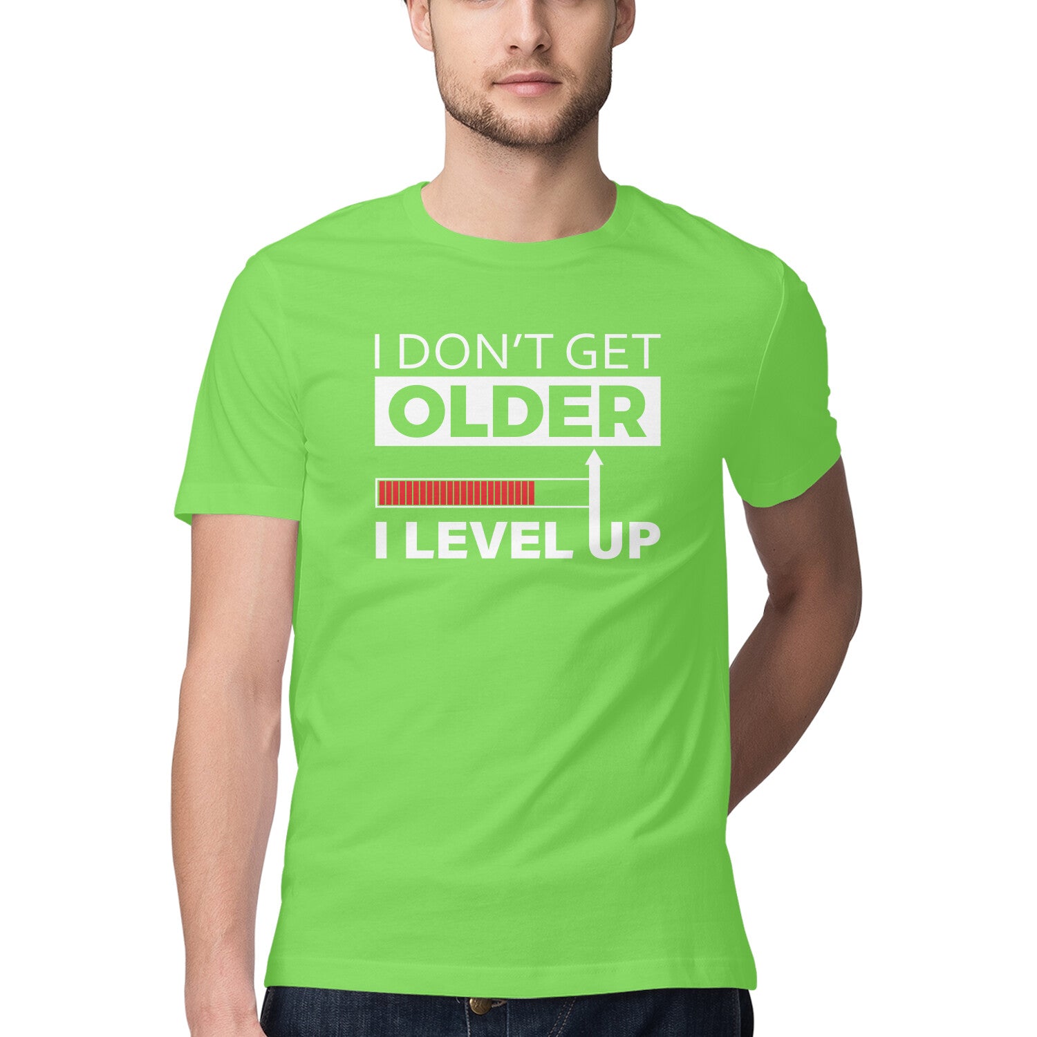 Men's I Don't Get Older I Level Up Graphics Printed T-Shirt