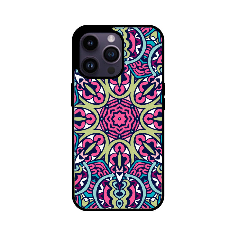 Boho Pattern Graphics Printed Glass Phone Cases from Creativeya
