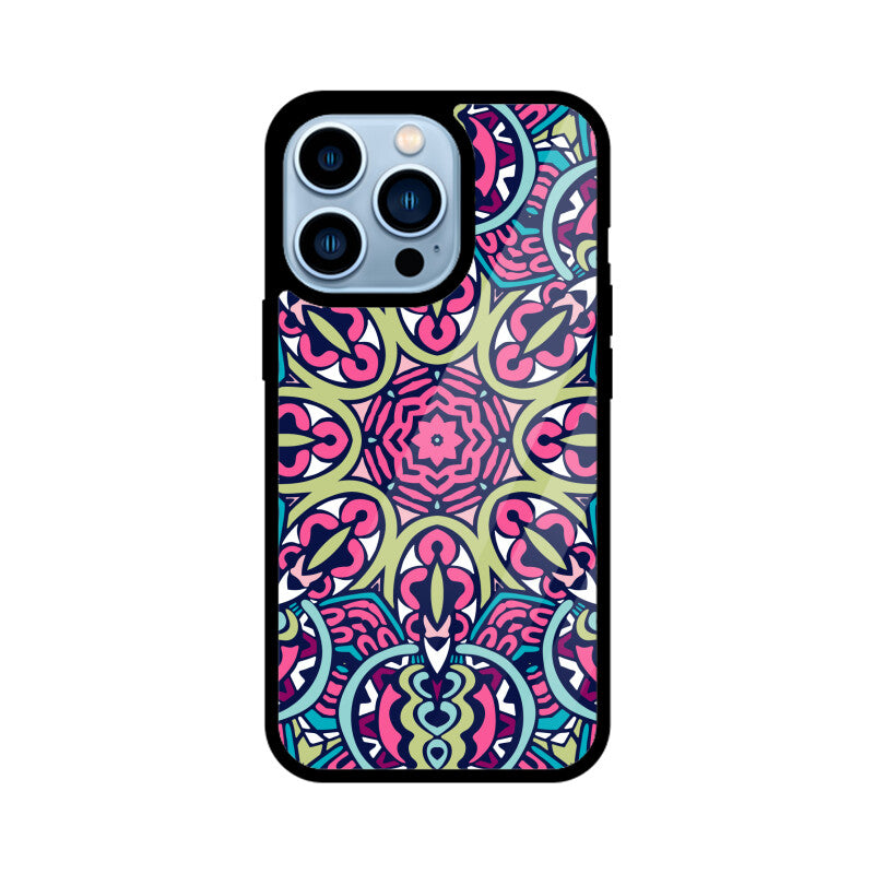Boho Pattern Graphics Printed Glass Phone Cases from Creativeya