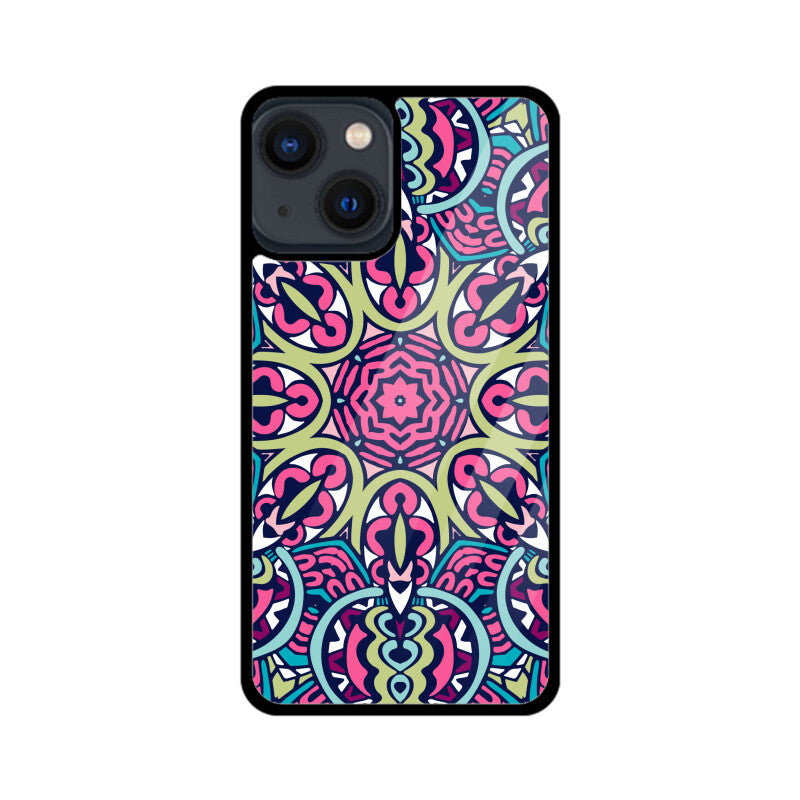 Boho Pattern Graphics Printed Glass Phone Cases from Creativeya