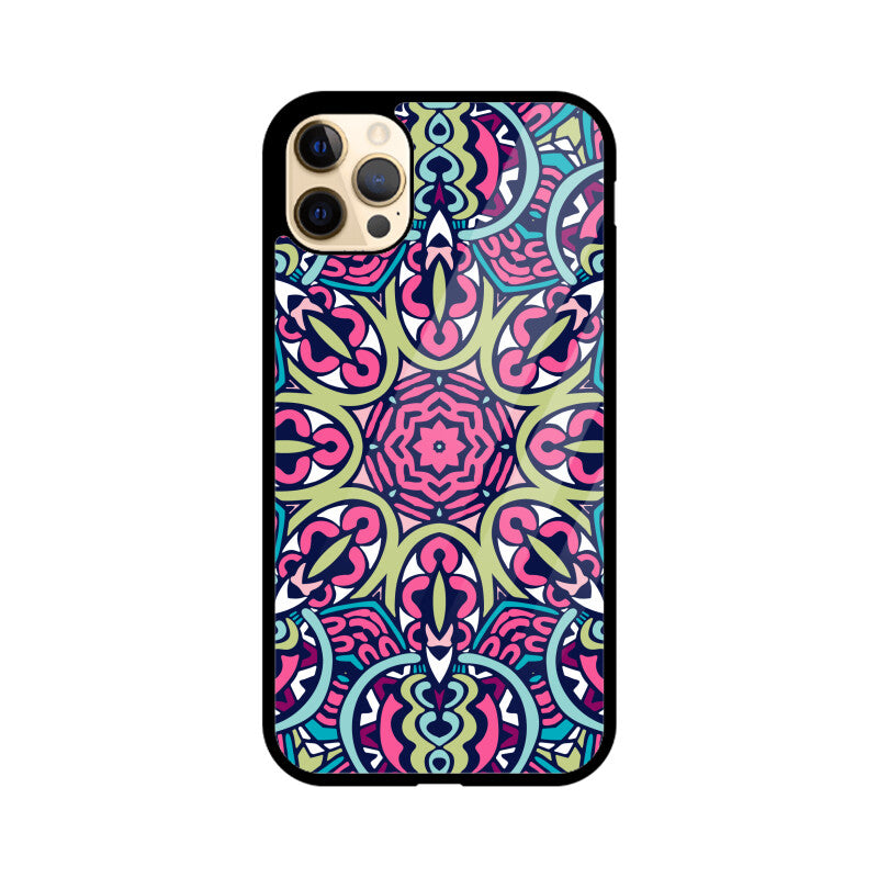 Boho Pattern Graphics Printed Glass Phone Cases from Creativeya