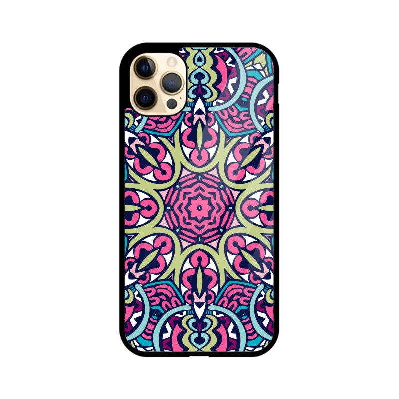 Boho Pattern Graphics Printed Glass Phone Cases from Creativeya