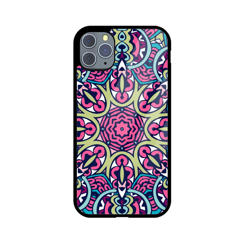 Boho Pattern Graphics Printed Glass Phone Cases from Creativeya