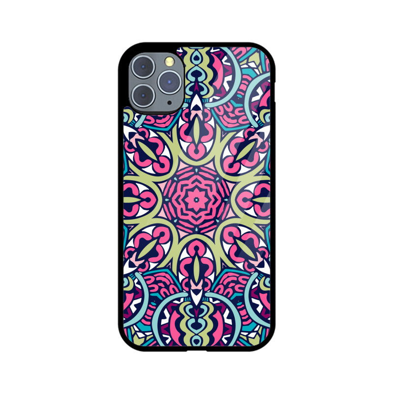 Boho Pattern Graphics Printed Glass Phone Cases from Creativeya
