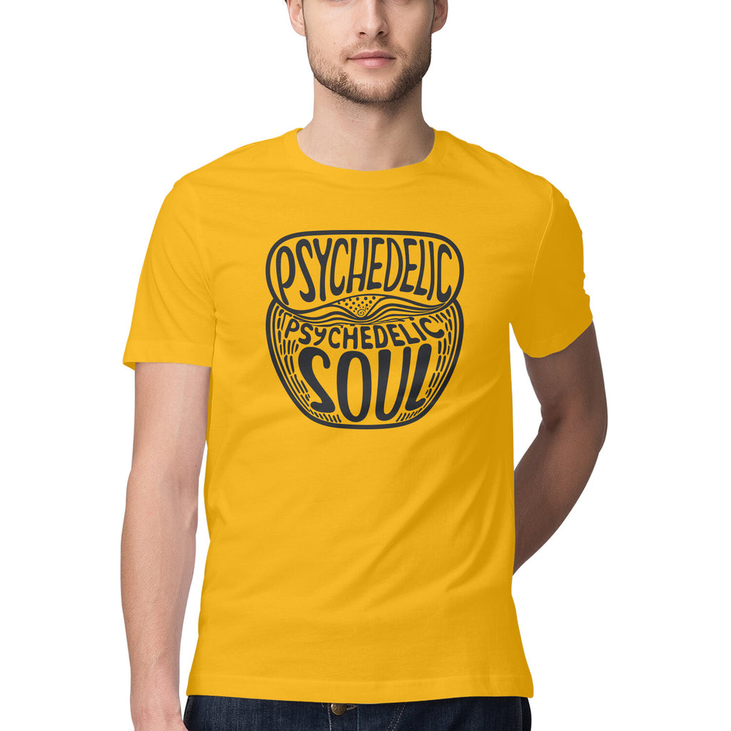 Men's Psychedelic Soul Design Printed T-Shirt