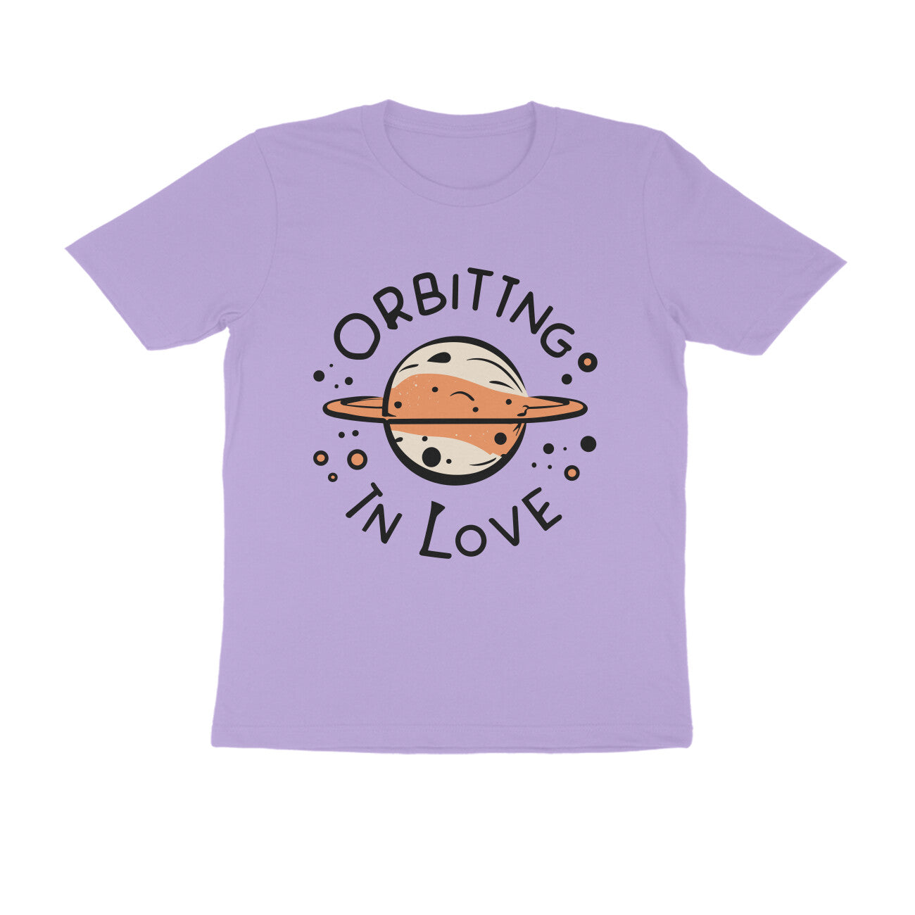 Men's Orbiting in Love Design Printed T-Shirt
