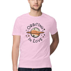 Men's Orbiting in Love Design Printed T-Shirt