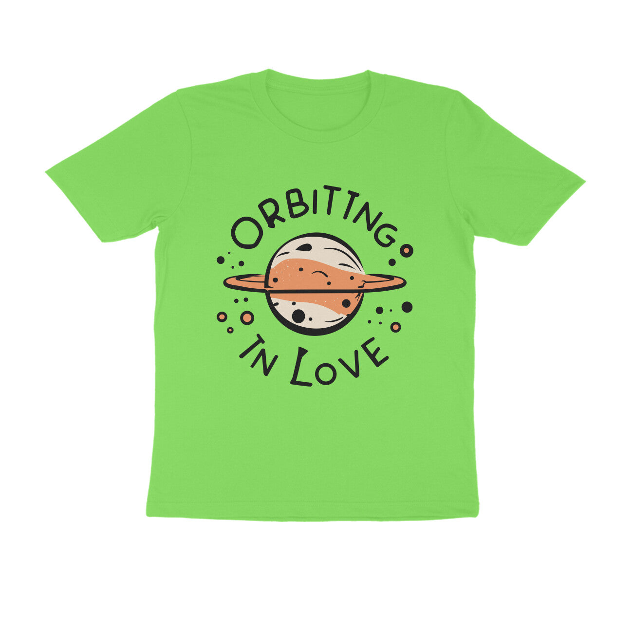 Men's Orbiting in Love Design Printed T-Shirt