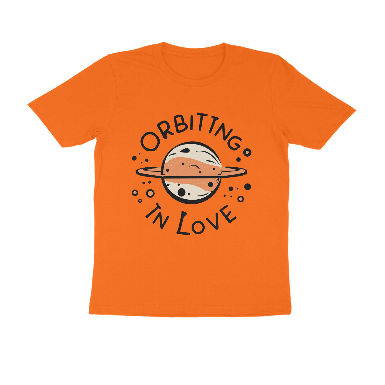 Men's Orbiting in Love Design Printed T-Shirt
