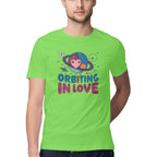 Men's New Orbiting in Love Design Printed T-Shirt