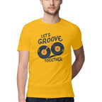 Men's Lets Groove Together Design Printed T-Shirt