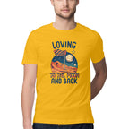 Men's Loving to the Moon and Back Design Printed T-Shirt