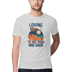 Men's Loving to the Moon and Back Design Printed T-Shirt