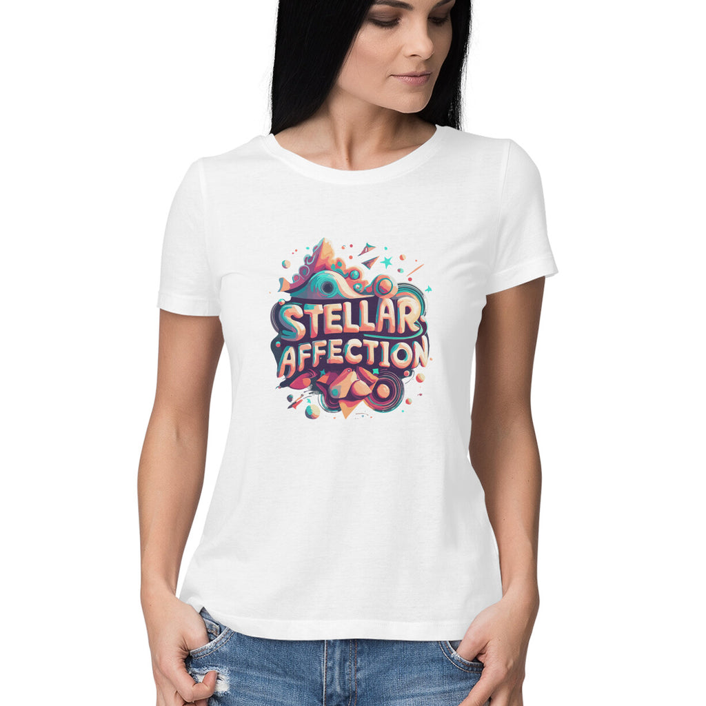 Women's Steller Affection Graphics Printed T-Shirt