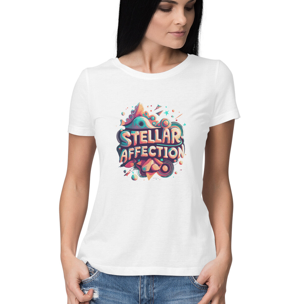 Women's Steller Affection Graphics Printed T-Shirt
