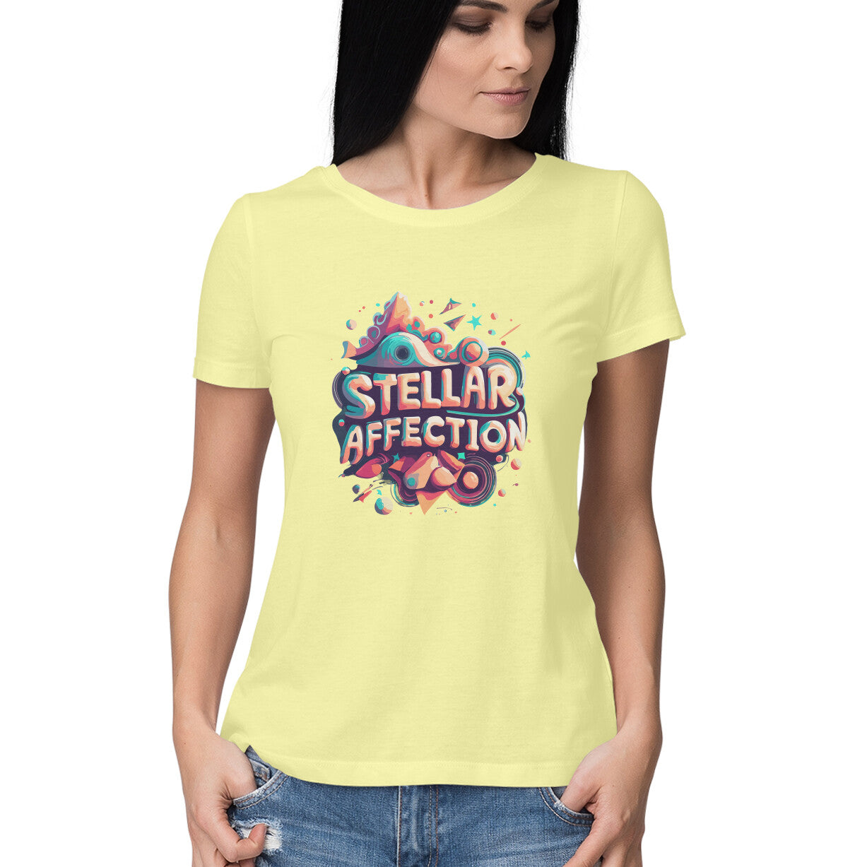 Women's Steller Affection Graphics Printed T-Shirt
