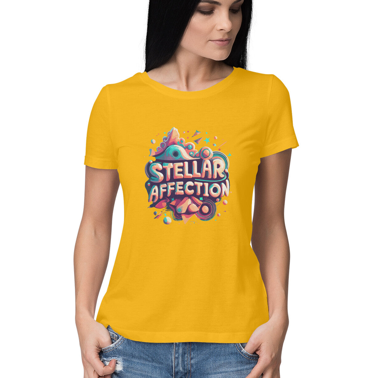 Women's Steller Affection Graphics Printed T-Shirt