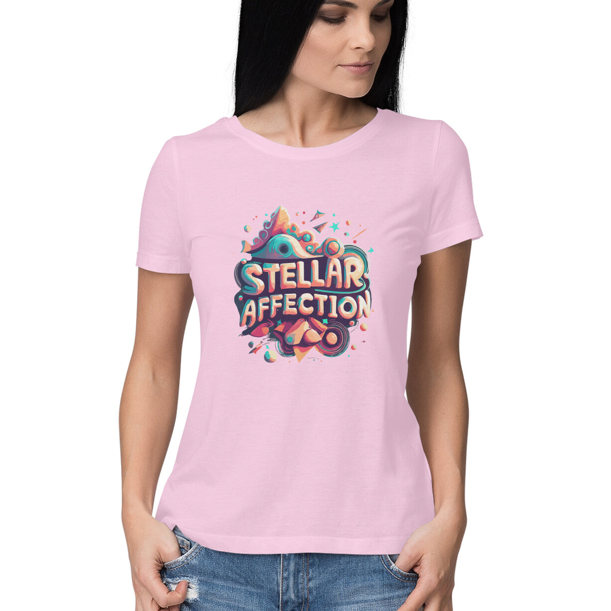 Women's Steller Affection Graphics Printed T-Shirt