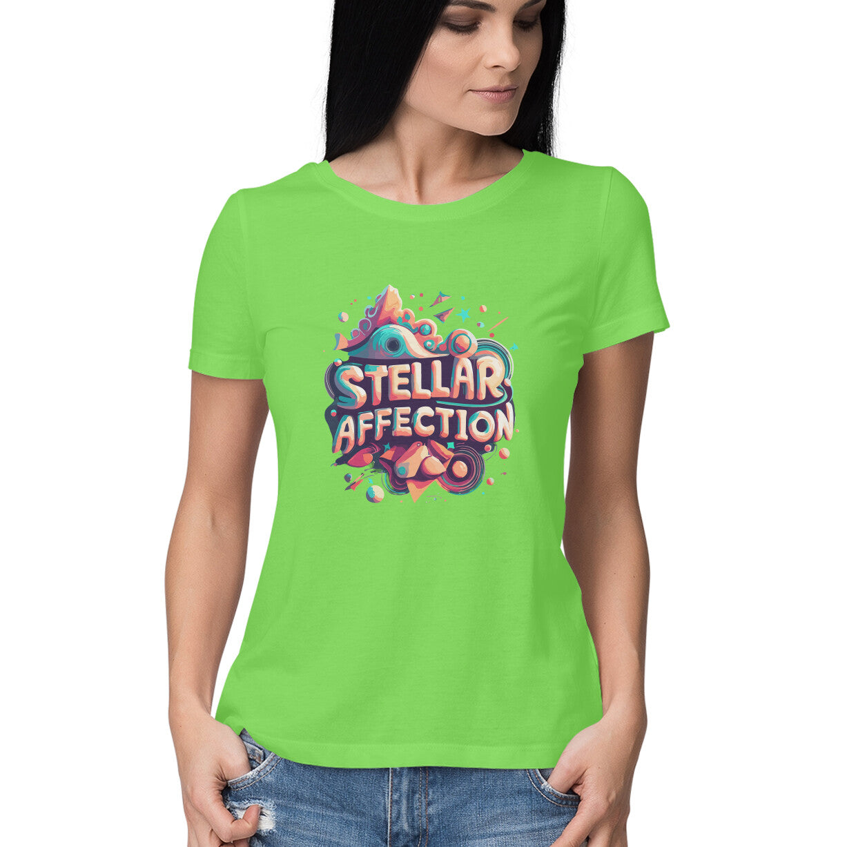 Women's Steller Affection Graphics Printed T-Shirt