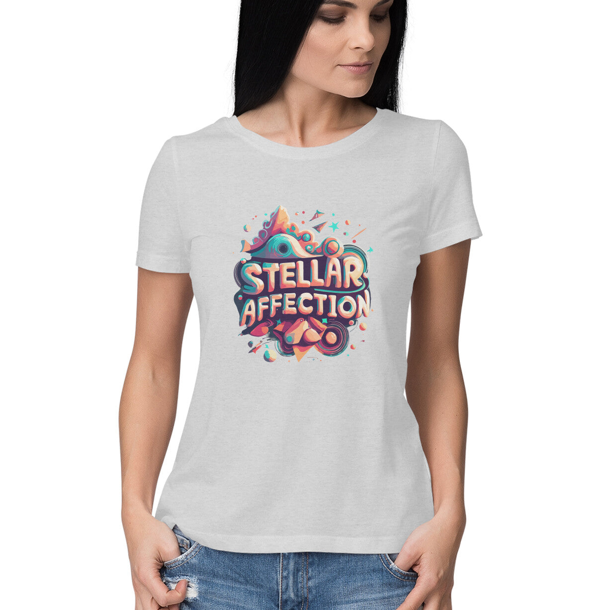 Women's Steller Affection Graphics Printed T-Shirt