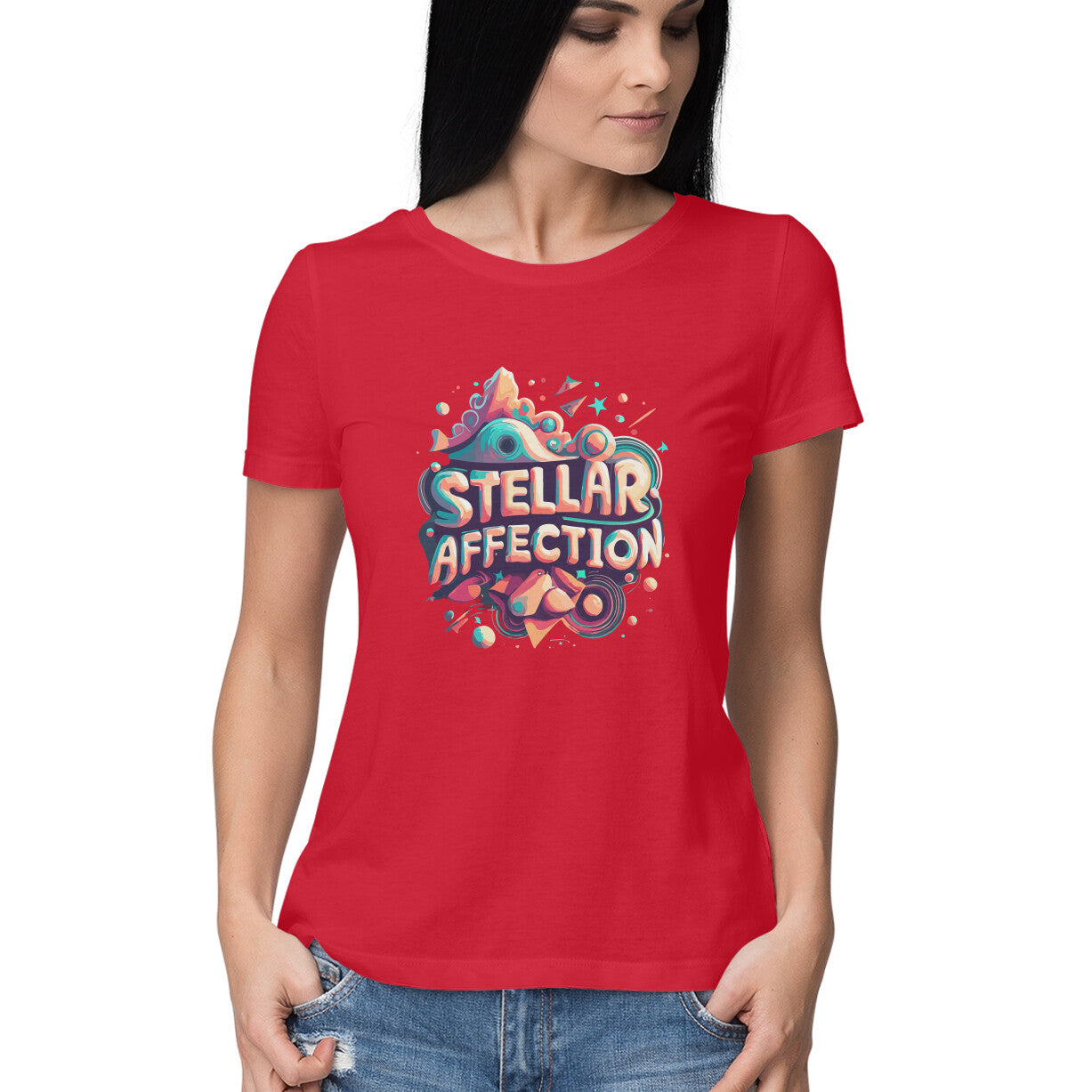 Women's Steller Affection Graphics Printed T-Shirt