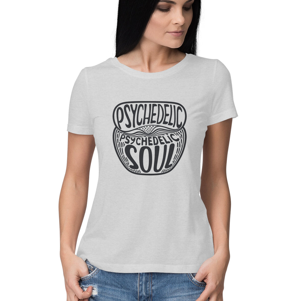 Women's Psychedelic Souls Graphics Printed T-Shirt