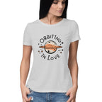 Women's Orbiting in Love Graphics Printed T-Shirt