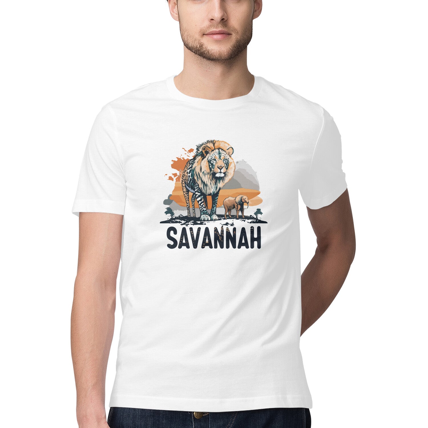 Men's Savannah Design Printed T-Shirt