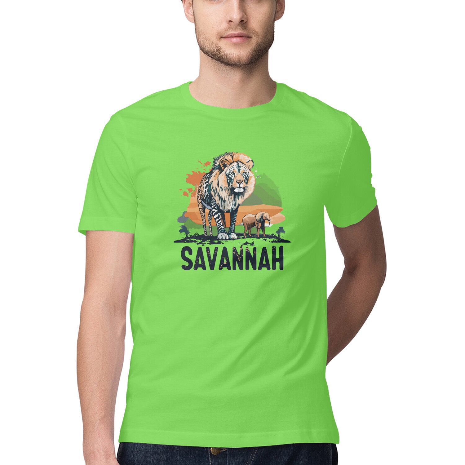 Men's Savannah Design Printed T-Shirt