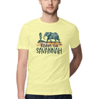 Men's Roam the Savannah Design Printed T-Shirt