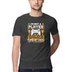 Men's I'm Not A Player I'm A Gamer Graphics Printed T-Shirt