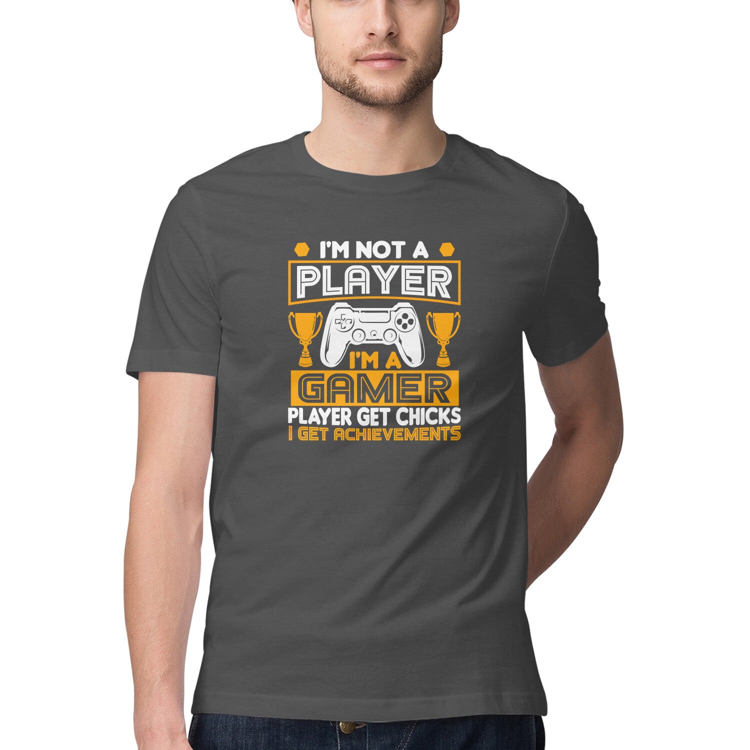 Men's I'm Not A Player I'm A Gamer Graphics Printed T-Shirt Secondary image