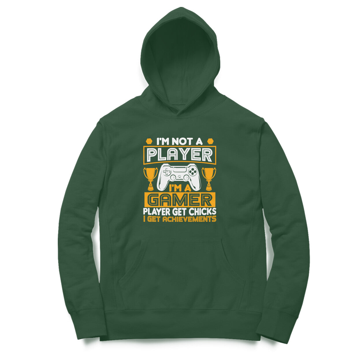 Men's I'm Not A Player I'm A Gamer Graphics Printed Hoodies Secondary image