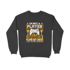 Men's I'm Not A Player I'm A Gamer Graphics Printed Sweatshirts