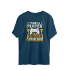 Women's I'm Not A Player I'm A Gamer Graphics Printed Oversized T-Shirt