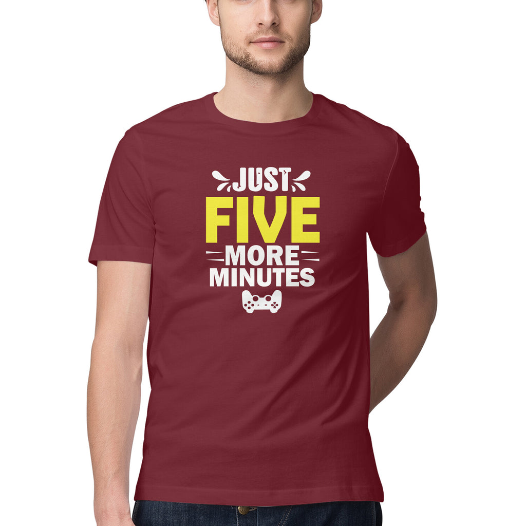 Men's Just Five More Minutes Graphics Printed T-Shirt