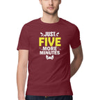 Men's Just Five More Minutes Graphics Printed T-Shirt